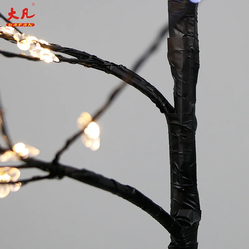 批发仿人造户外防水花铜线rgb婚礼led枝干花树灯