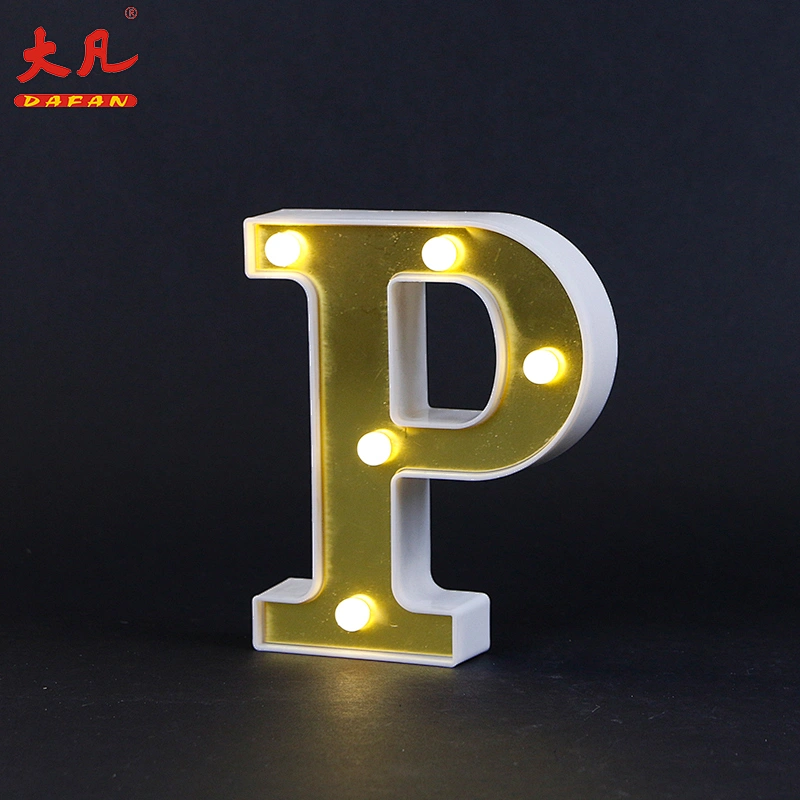 low MOQ 3D letter jewelry sign custom pvc letter sign P shape word light