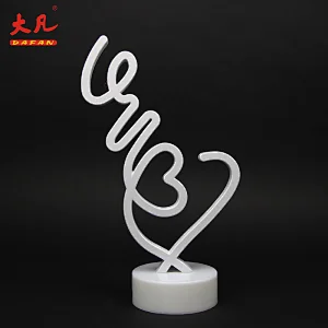 装饰定制婚礼派对霓虹灯高档usb电池霓虹灯爱形状PVC led霓虹灯