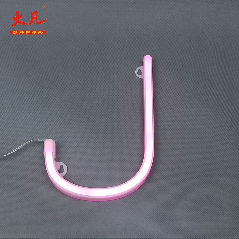 J Christmas letter light letter jewelry mini led neon flex neon table light pvc neon sign