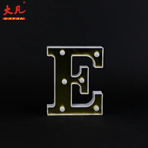 E形状假日亚克力led字母板灯塑料室内房间灯桌3d标志