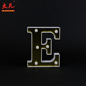 E Shape holiday acrylic led letter board light plastic indoor room light table 3d signs