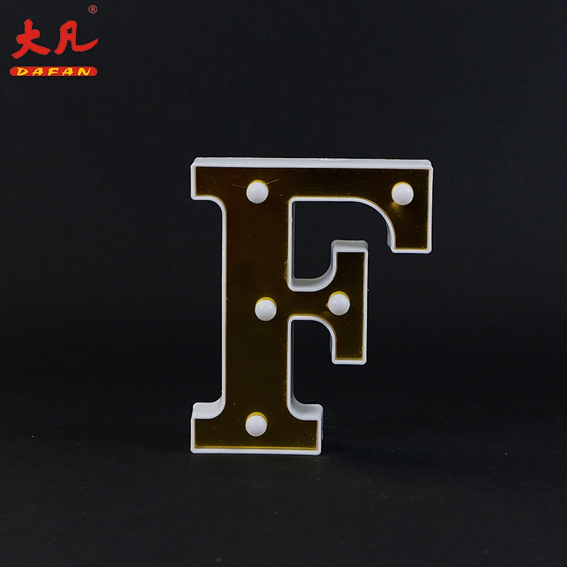 F led plastic battery letter light holiday room decoration acrylic letter sign
