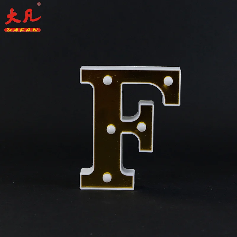 F led塑料电池字母灯节日房间装饰亚克力字母标志