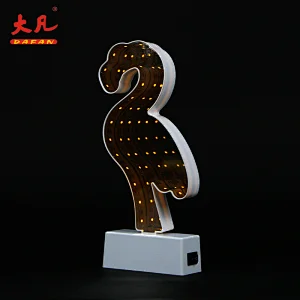 火烈鸟3D镜面板灯led房低价儿童隧道灯无限室内桌夜灯