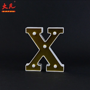 X shape night light room wedding festival decorative table decoration plastic 3d light box letter sign