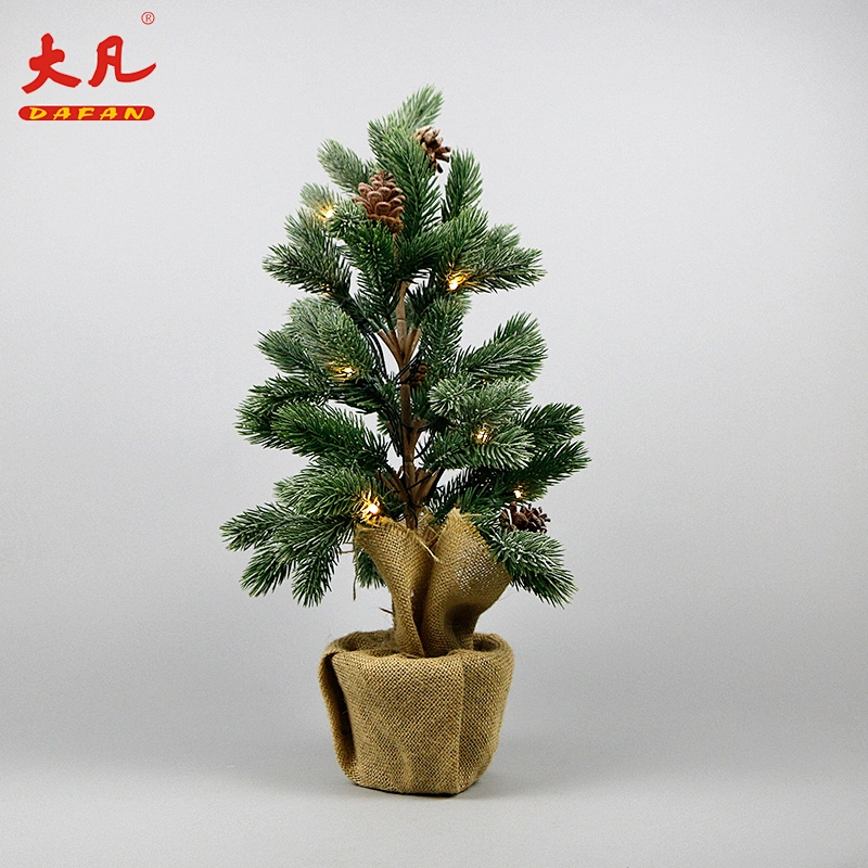 wholesale led Christmas artificial bonsai plastic pine tree branches festival decorative lights for room table wedding