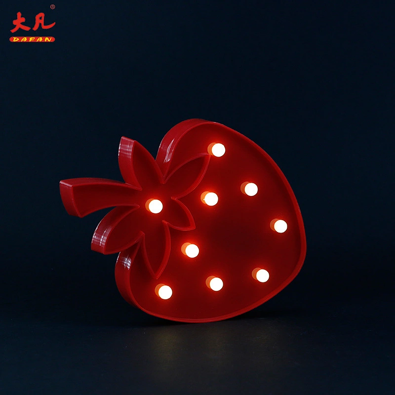 high quality decoration outdoor light strawberry shape led marquee night lights
