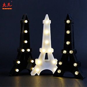 tower shape	decorative battery party marquee letter board led plastic wedding room table light