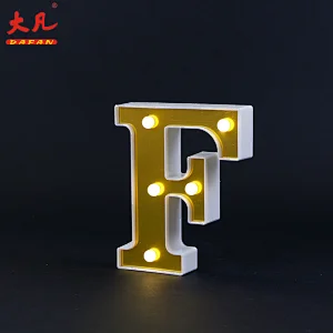 F led塑料电池字母灯节日房间装饰亚克力字母标志