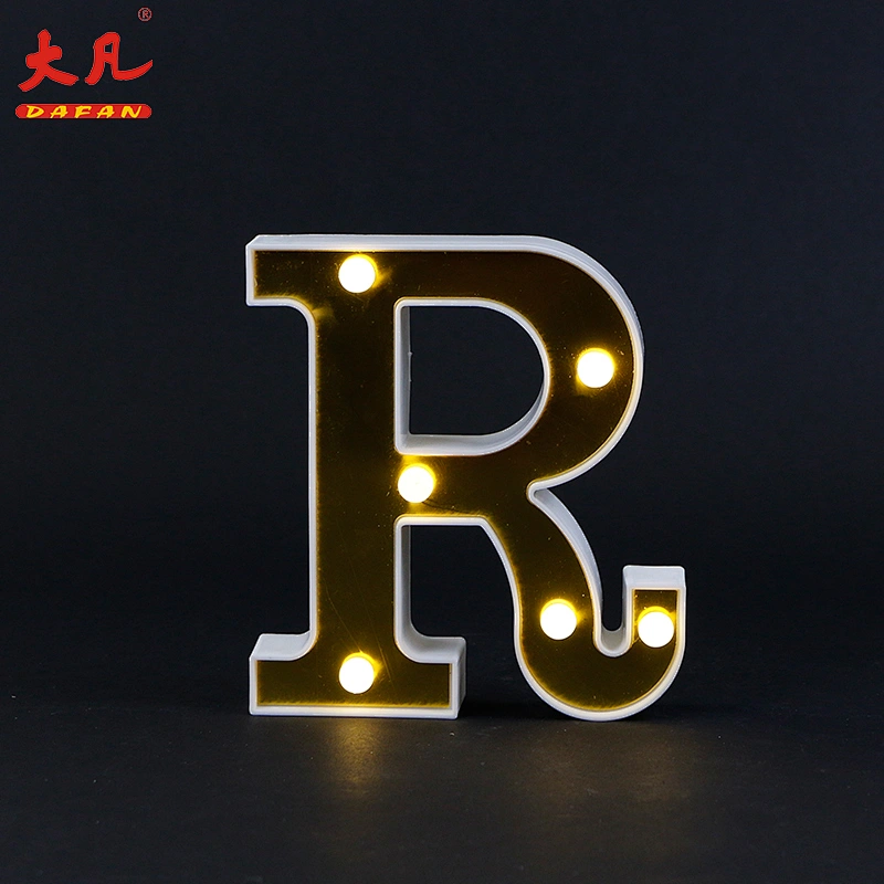 Plastic Word Custom LED marquee letter sign battery led light up bulb letter for indoor decoration