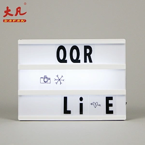 A5 size low price plastic 3d led display battery usb led acrylic panel lighting letter box