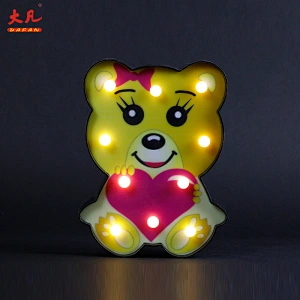 bear shape led holiday plastic marquee light letter acrylic party pop up marquee sign