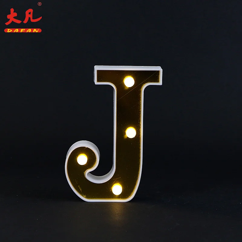 J节led塑料灯室餐桌装饰电池供电led灯