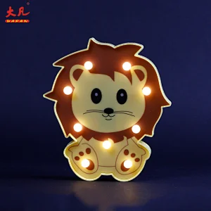 狮子形状装饰儿童房表照明led字母字幕板灯标志