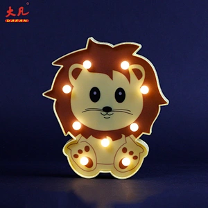 lion shape decorative children room table lighting led letter marquee board light signs