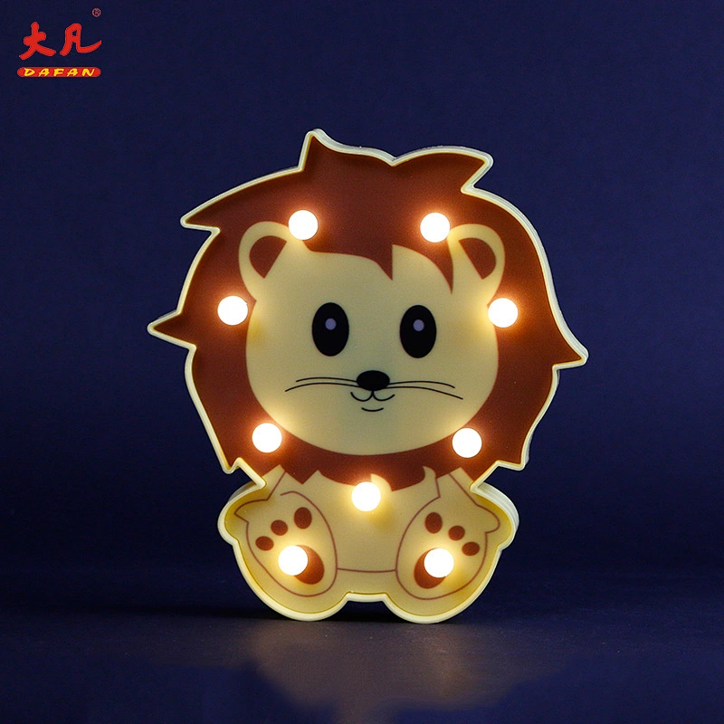 lion shape decorative children room table lighting led letter marquee board light signs