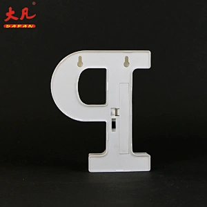 low MOQ 3D letter jewelry sign custom pvc letter sign P shape word light