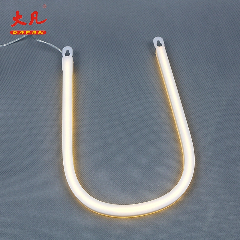 U Shape festival decoration led neon flexible tube Christmas ring lights weddings decoration signs