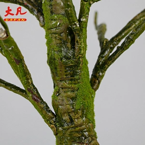 hot sale decoration led plastic branch room decoration tree artificial light pot with simulation moss