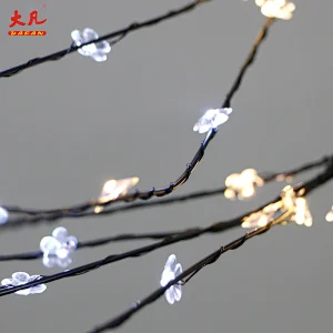 批发仿人造户外防水花铜线rgb婚礼led枝干花树灯