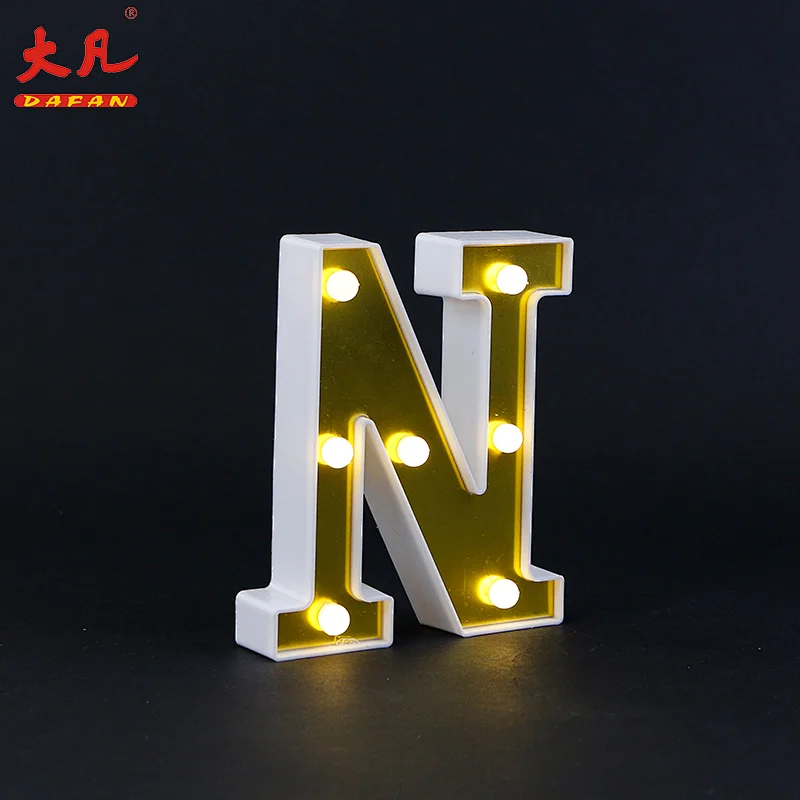 高档3D led电池节日灯装饰led字母表字母标志