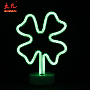 热卖幸运四叶三叶草led霓虹灯led霓虹灯条灯绳灯室标志