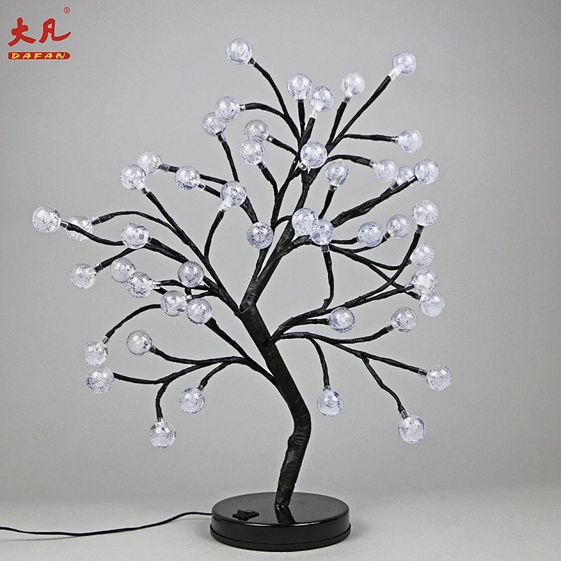 50cm led水晶灯球人造树塑料房桌球灯盆景灯泡树灯