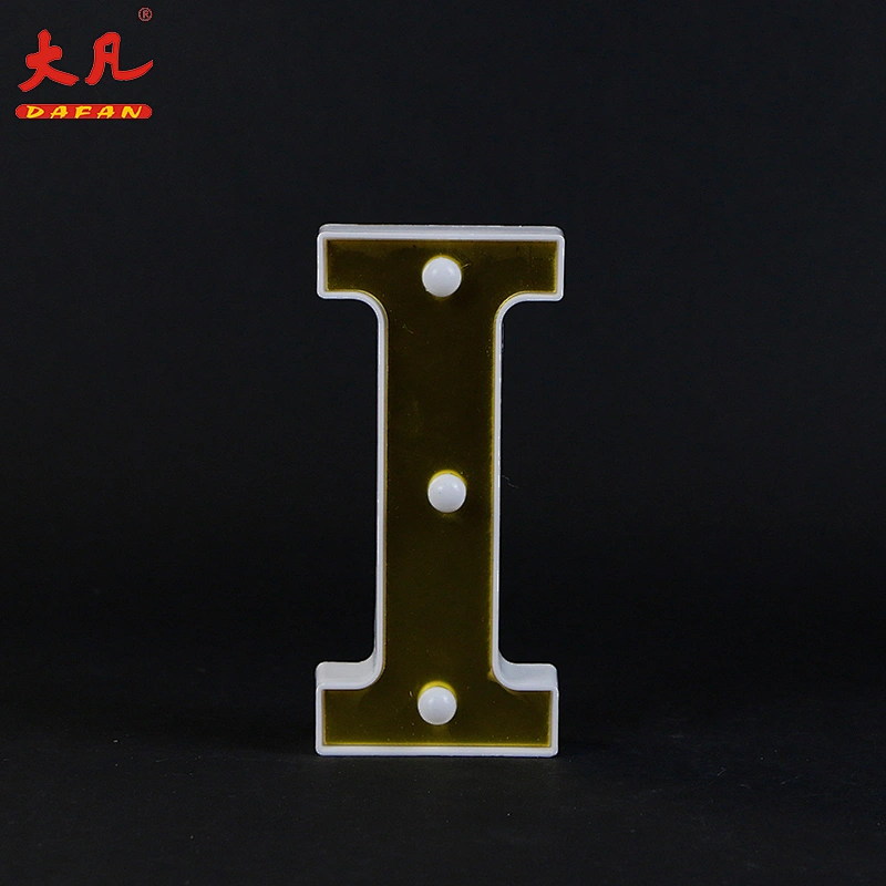 cheap factory price decorative holiday room table lamp I led lights board letter
