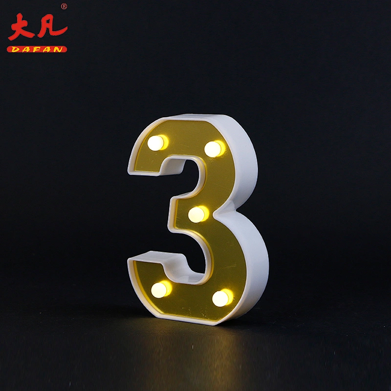 3 word letter board pvc 3d plastic marquee letter light room festival wedding party Led letter ring