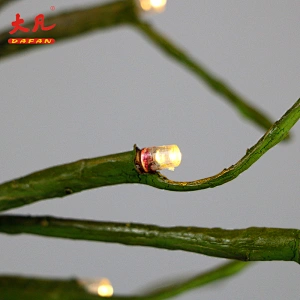 hot sale decoration led plastic branch room decoration tree artificial light pot with simulation moss