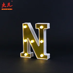 高档3D led电池节日灯装饰led字母表字母标志