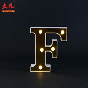 F led plastic battery letter light holiday room decoration acrylic letter sign