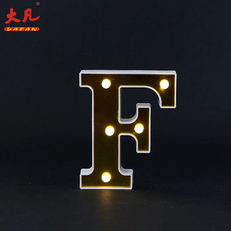 F led塑料电池字母灯节日房间装饰亚克力字母标志