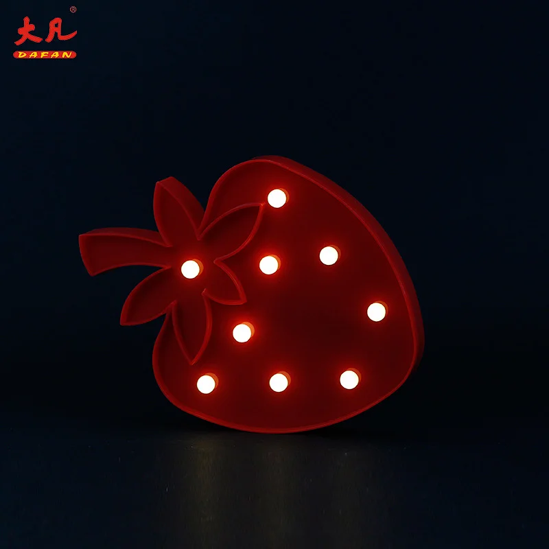 高品质装饰户外光草莓造型led帐篷夜灯