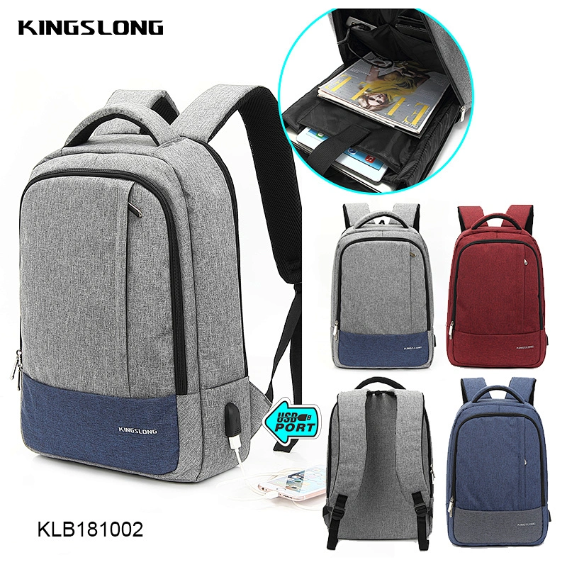 Kingsons 15.6 Laptop Backpack Lightweight USB Charging Hole Water