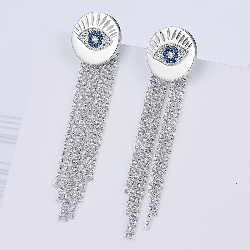 The devil's eye earrings,925 sterling silver manufacturing,jewelry making supplies