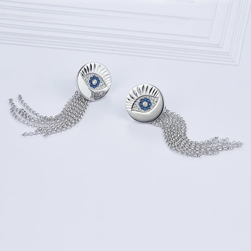 The devil's eye earrings,925 sterling silver manufacturing,jewelry making supplies