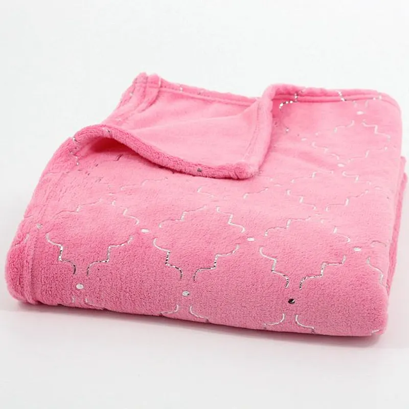 100% Polyester Soft Foil Printed Flannel Fleece Blanket