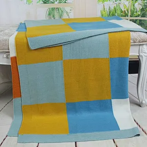 100% Acrylic Jacquard Sofa Decorative Knitted Blanket Throw