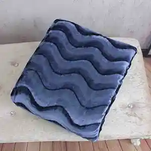 100%  Polyester Air-Brushed Chevron Micro Plush Blanket
