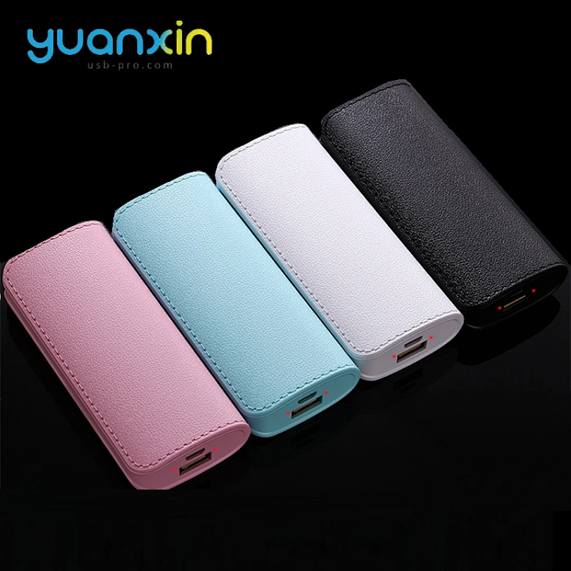 4000mAh ABS black and white blue power bank