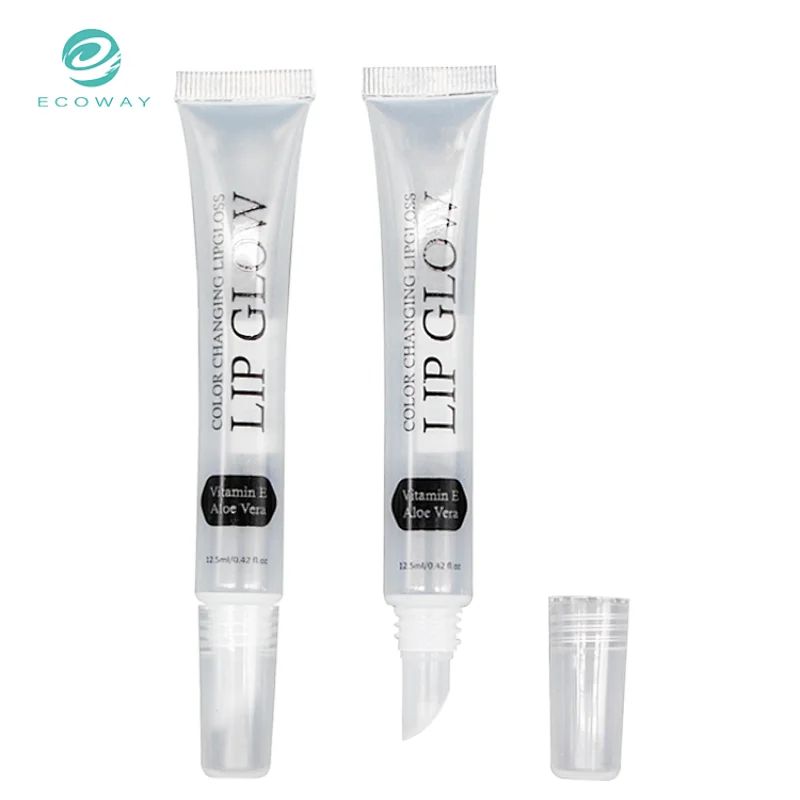 Lip Gloss Tubes White Clear Squeezing Cosmetic Packaging Tube