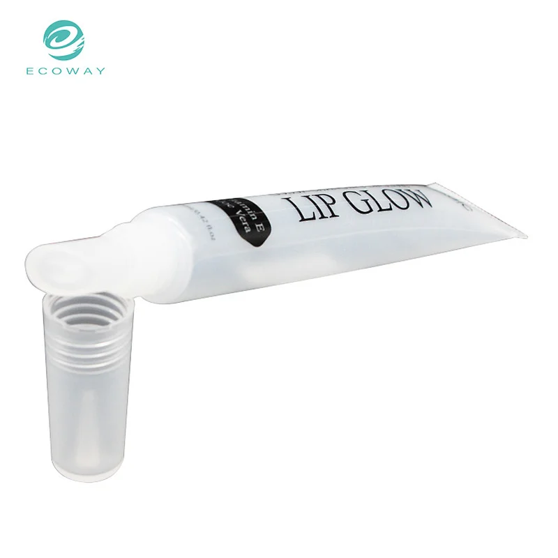Lip Gloss Tubes White Clear Squeezing Cosmetic Packaging Tube