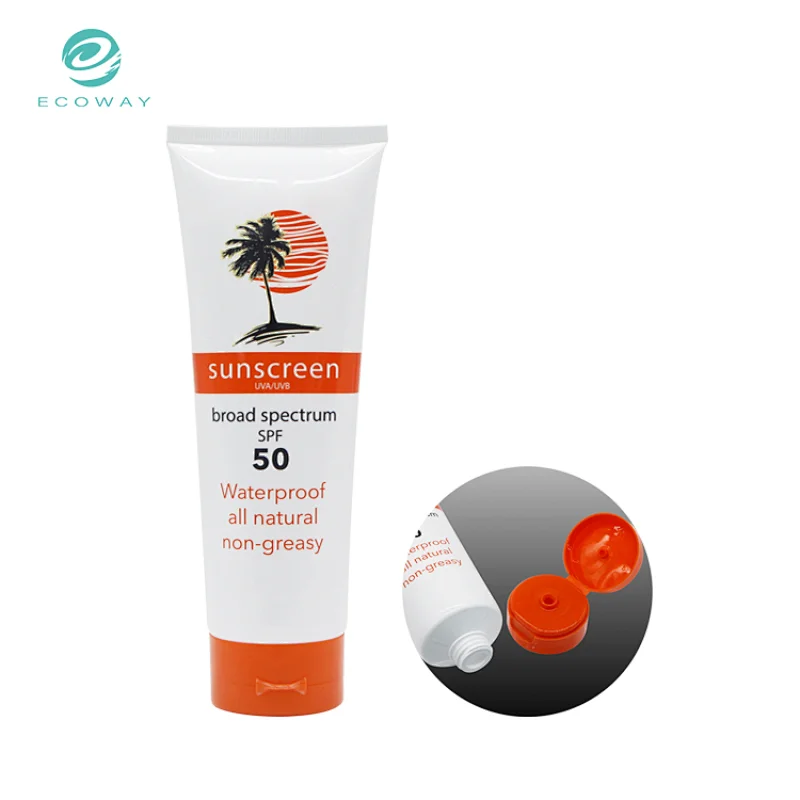 220ml Custom Printing Flip Cap Sunscreen Cream Tube