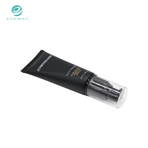 Plastic Soft Airless Pump Black Empty Cosmetic Tube