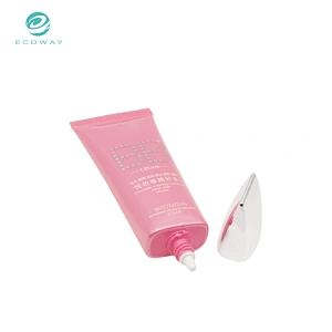 Flat Tube Silver Plated Screw Cap Pink BB Cream Tube