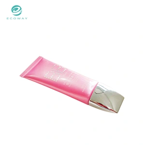 Flat Tube Silver Plated Screw Cap Pink BB Cream Tube
