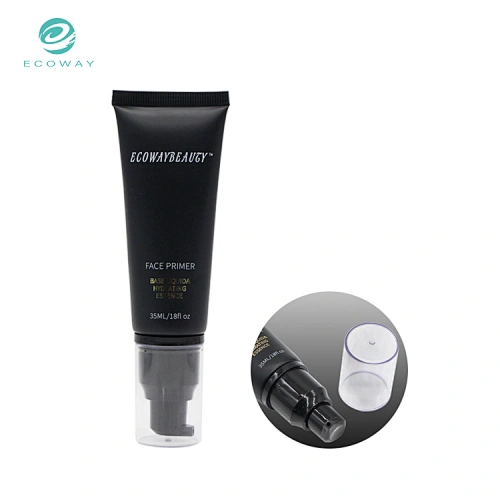 Plastic Soft Airless Pump Black Empty Cosmetic Tube
