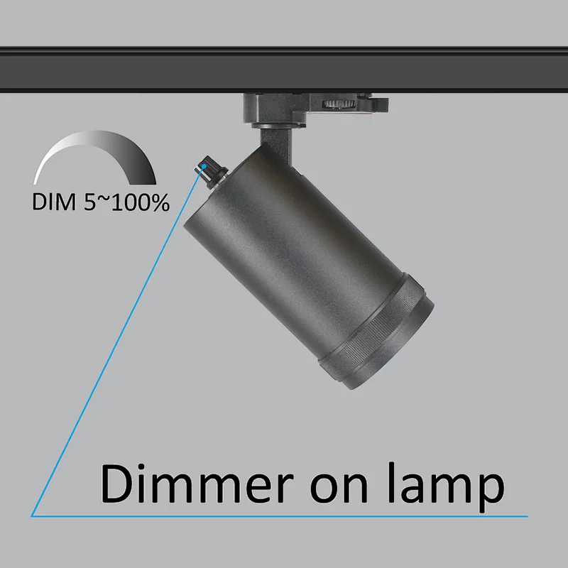 HYRO S1 12W Mini Zoomable Dimmer On Lamp Track Light Black